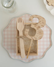 Load image into Gallery viewer, Floral Number Wooden Cake Topper