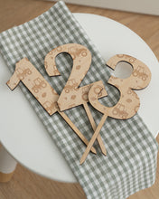 Load image into Gallery viewer, Farm Theme Wooden Number Cake Topper