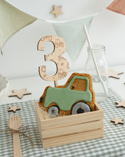Load image into Gallery viewer, Farm Theme Wooden Number Cake Topper