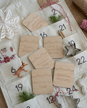 Load image into Gallery viewer, Wooden Advent Activity Cards