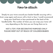 Load image into Gallery viewer, Reindeer Antlers | Tie On Christmas Reindeer Basket Accessory