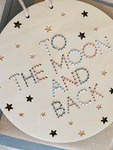 Load image into Gallery viewer, Nursery To The Moon Wall Hanging