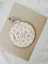 Load image into Gallery viewer, Kids Personalised Daisy Name Tag Keyring