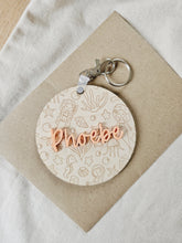 Load image into Gallery viewer, Kids Personalised Mermaid Name Tag Keyring