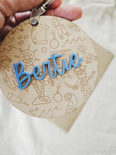 Load image into Gallery viewer, Kids Personalised Pirate Name Tag Keyring