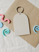 Load image into Gallery viewer, Kids Personalised Name Tag Keyring