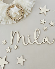 Load image into Gallery viewer, Wooden Kids Personalised Name Sign- Script Font