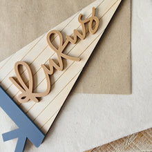 Load image into Gallery viewer, Personalised Stripe Pennant Sign