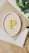 Load image into Gallery viewer, Striped Letter Plaque – Personalised Monogram