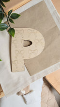 Load image into Gallery viewer, Bow Print Wooden Letter