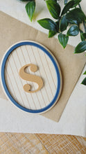 Load image into Gallery viewer, Striped Letter Plaque – Personalised Monogram