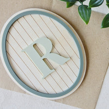 Load image into Gallery viewer, Striped Letter Plaque – Personalised Monogram
