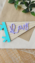 Load image into Gallery viewer, Personalised Stripe Pennant Sign