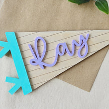 Load image into Gallery viewer, Personalised Stripe Pennant Sign