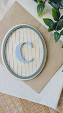 Load image into Gallery viewer, Striped Letter Plaque – Personalised Monogram