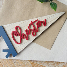 Load image into Gallery viewer, Personalised Stripe Pennant Sign