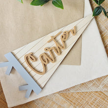 Load image into Gallery viewer, Personalised Stripe Pennant Sign