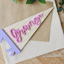 Load image into Gallery viewer, Personalised Stripe Pennant Sign