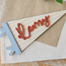 Load image into Gallery viewer, Personalised Stripe Pennant Sign