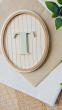 Load image into Gallery viewer, Striped Letter Plaque – Personalised Monogram
