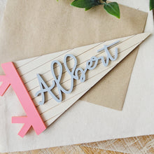 Load image into Gallery viewer, Personalised Stripe Pennant Sign