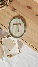 Load image into Gallery viewer, Striped Letter Plaque – Personalised Monogram