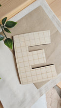 Load image into Gallery viewer, Checkered Wooden Letter