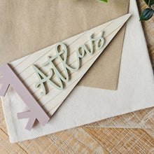 Load image into Gallery viewer, Personalised Stripe Pennant Sign