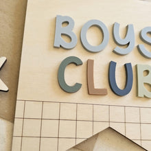 Load image into Gallery viewer, Boys Club Wall Hanging