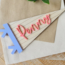 Load image into Gallery viewer, Personalised Stripe Pennant Sign