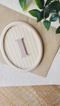 Load image into Gallery viewer, Striped Letter Plaque – Personalised Monogram