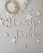 Load image into Gallery viewer, Story Time Wooden Wall Sign Quote