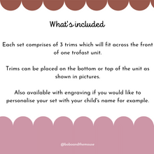 Load image into Gallery viewer, Wooden Scallop Decorative Trims for Toy Storage Unit