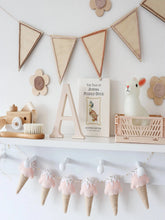 Load image into Gallery viewer, Wooden Flag Bunting - Children's Room Decor
