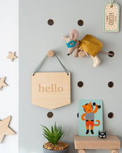 Load image into Gallery viewer, Hello Wooden Wall Hanging
