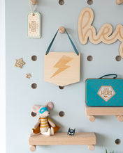 Load image into Gallery viewer, Lightning Bolt Wooden Wall Banner