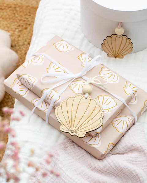 Wooden Seashell Gift Tag
