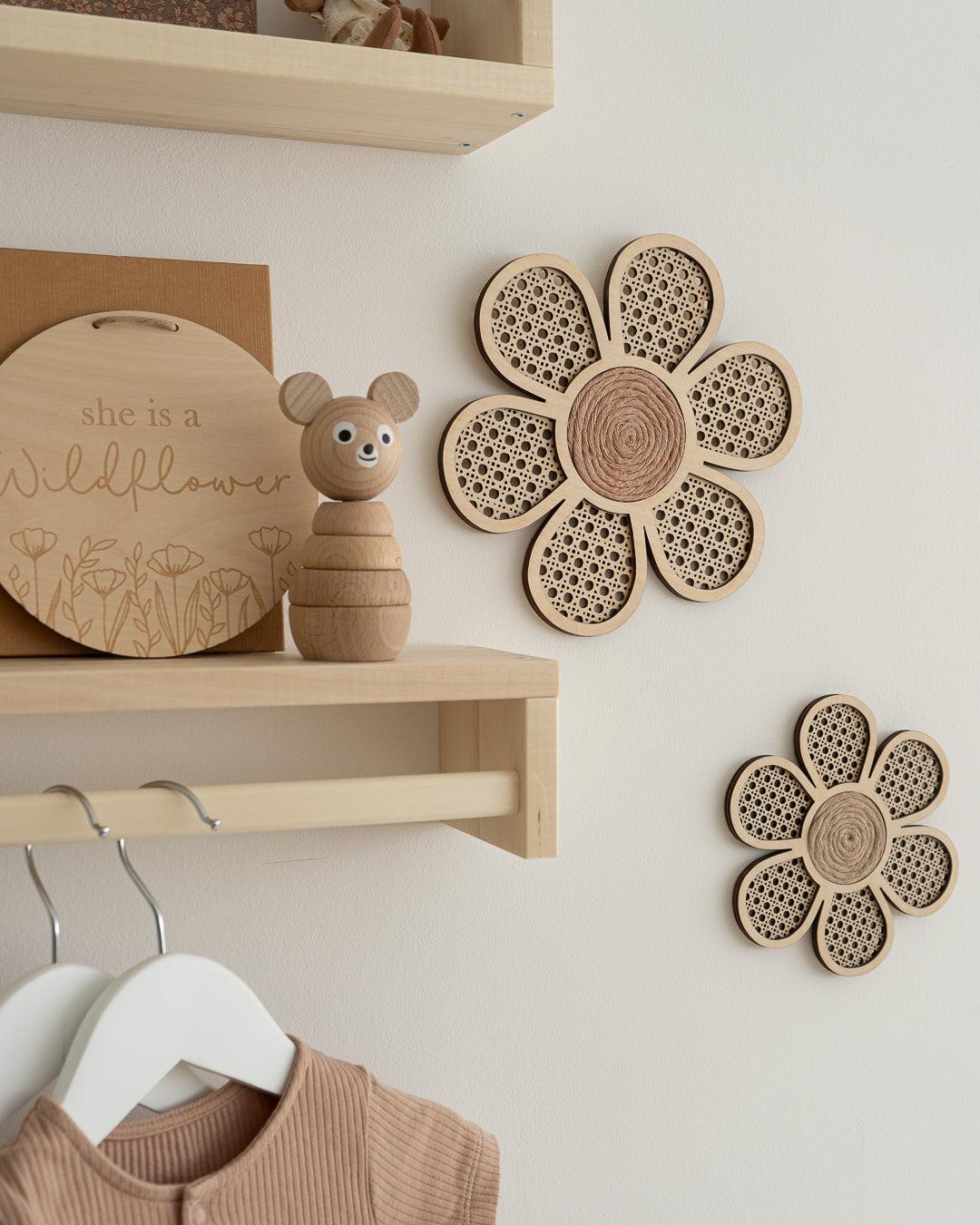 Rattan Flower Wall Art