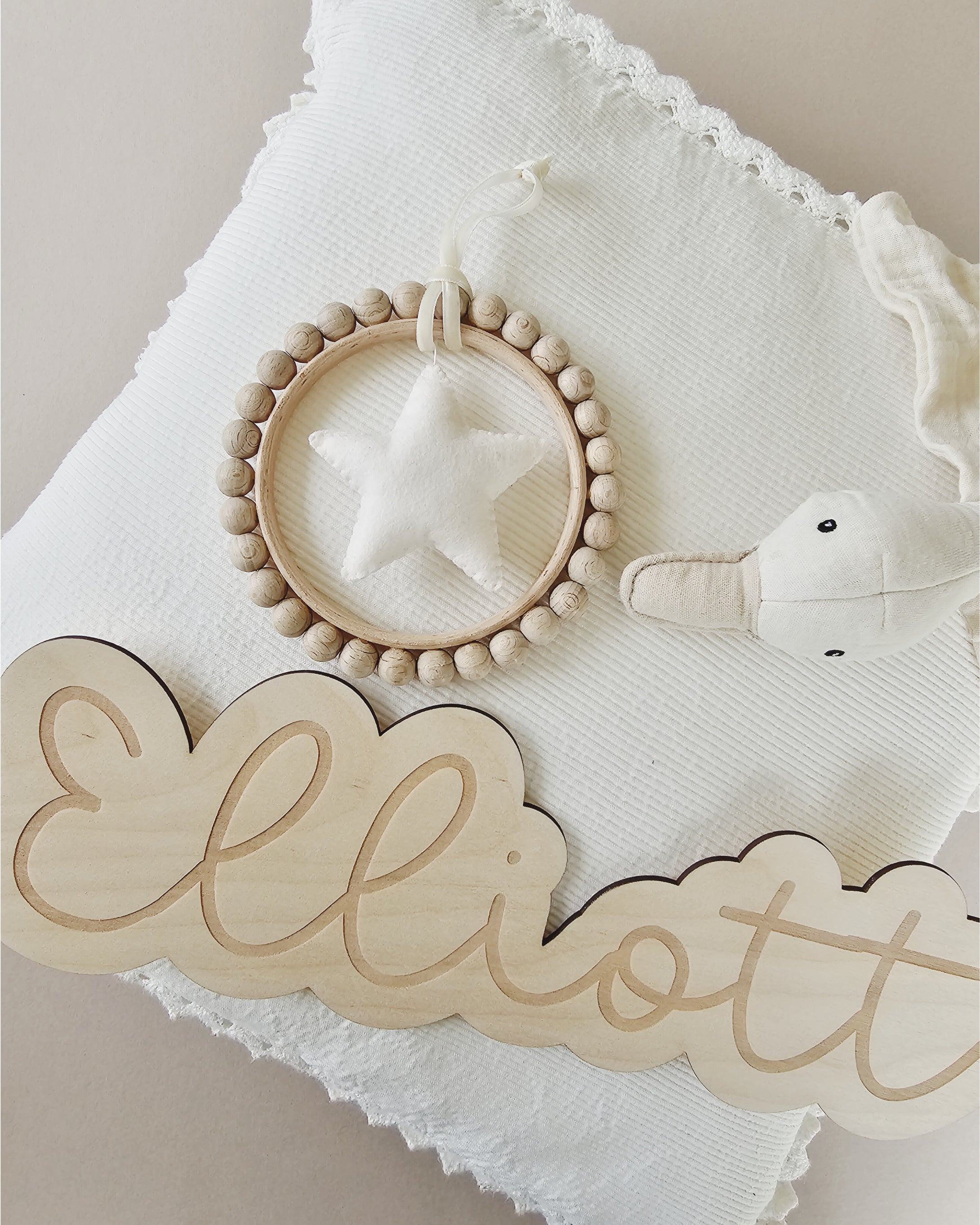 Wooden Engraved Children's Name Sign