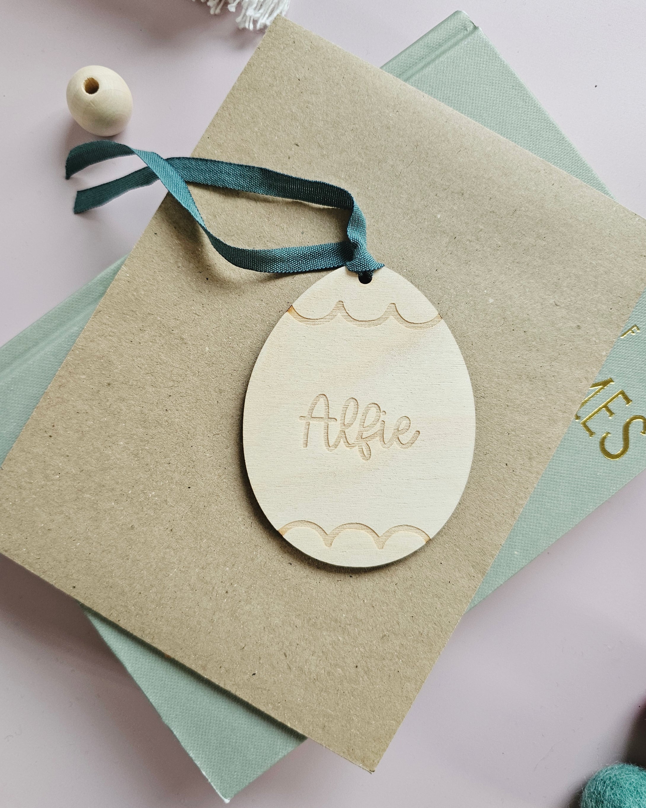 Wooden Personalised Easter Gift Tag
