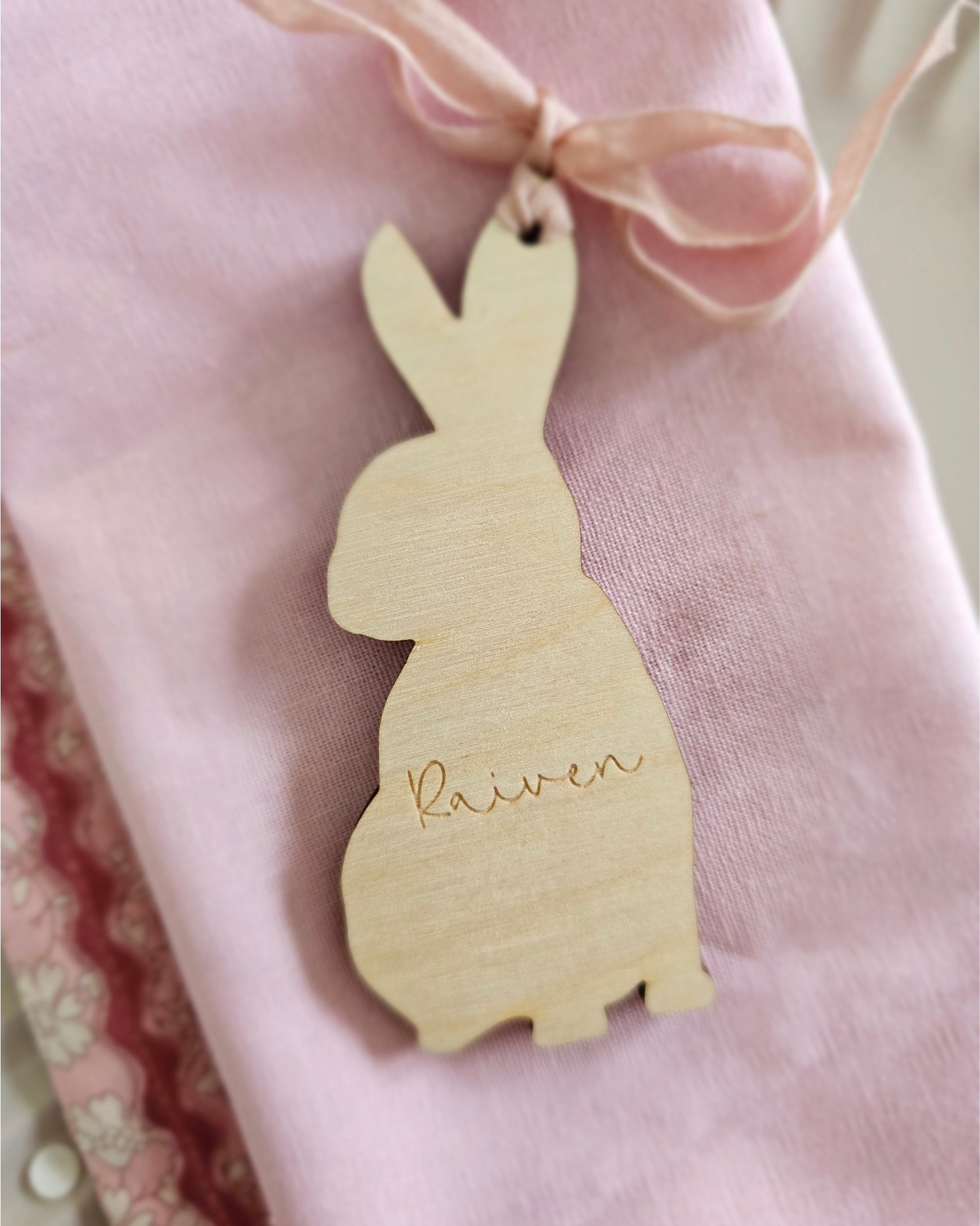 Floral Rabbit Easter Gift Tag