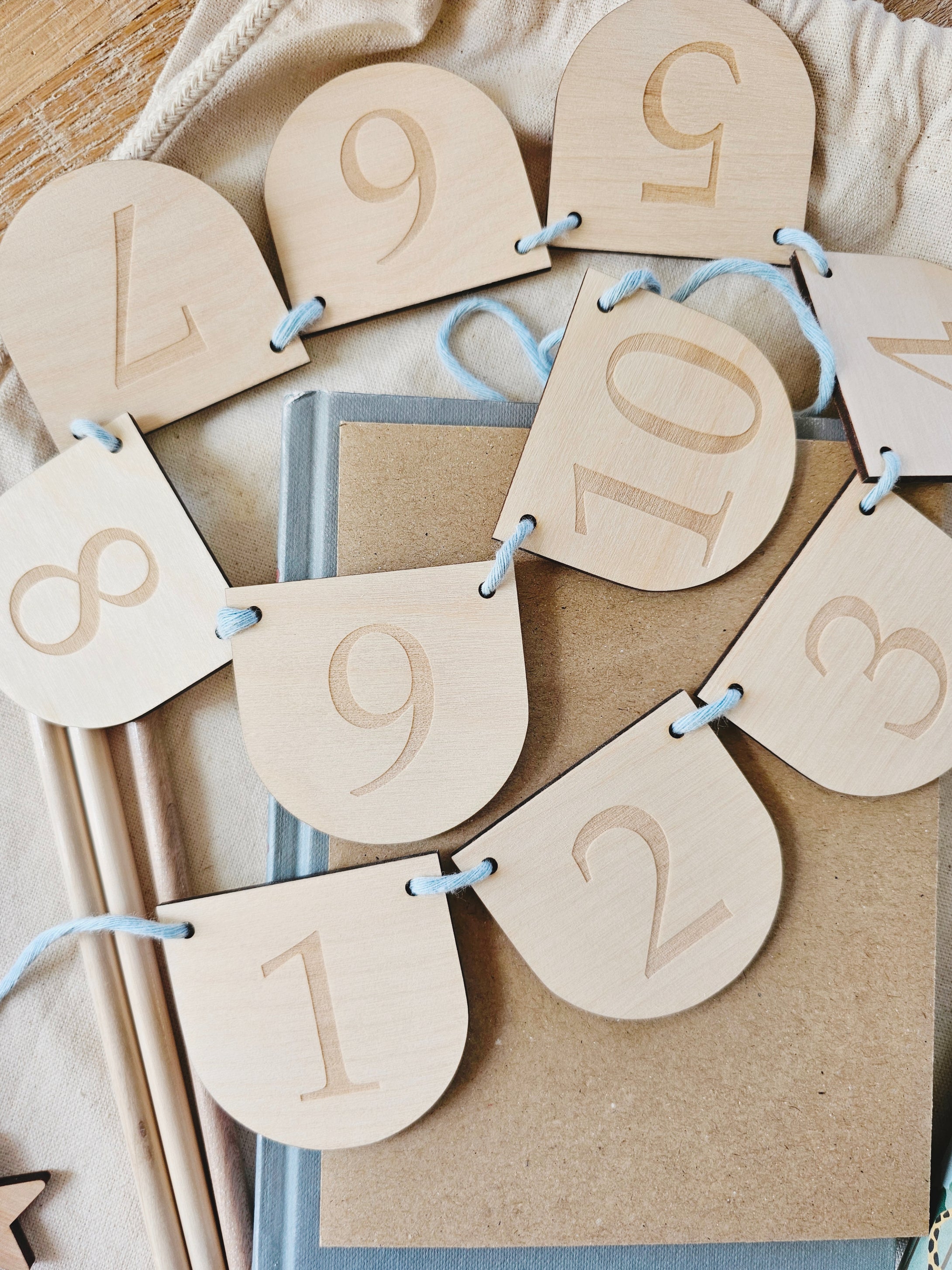 Wooden Number 1 To 10 Wall Hanging