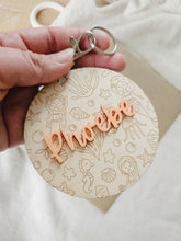 Load image into Gallery viewer, Kids Personalised Mermaid Name Tag Keyring
