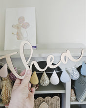 Load image into Gallery viewer, Wooden Kids Personalised Name Sign- Script Font
