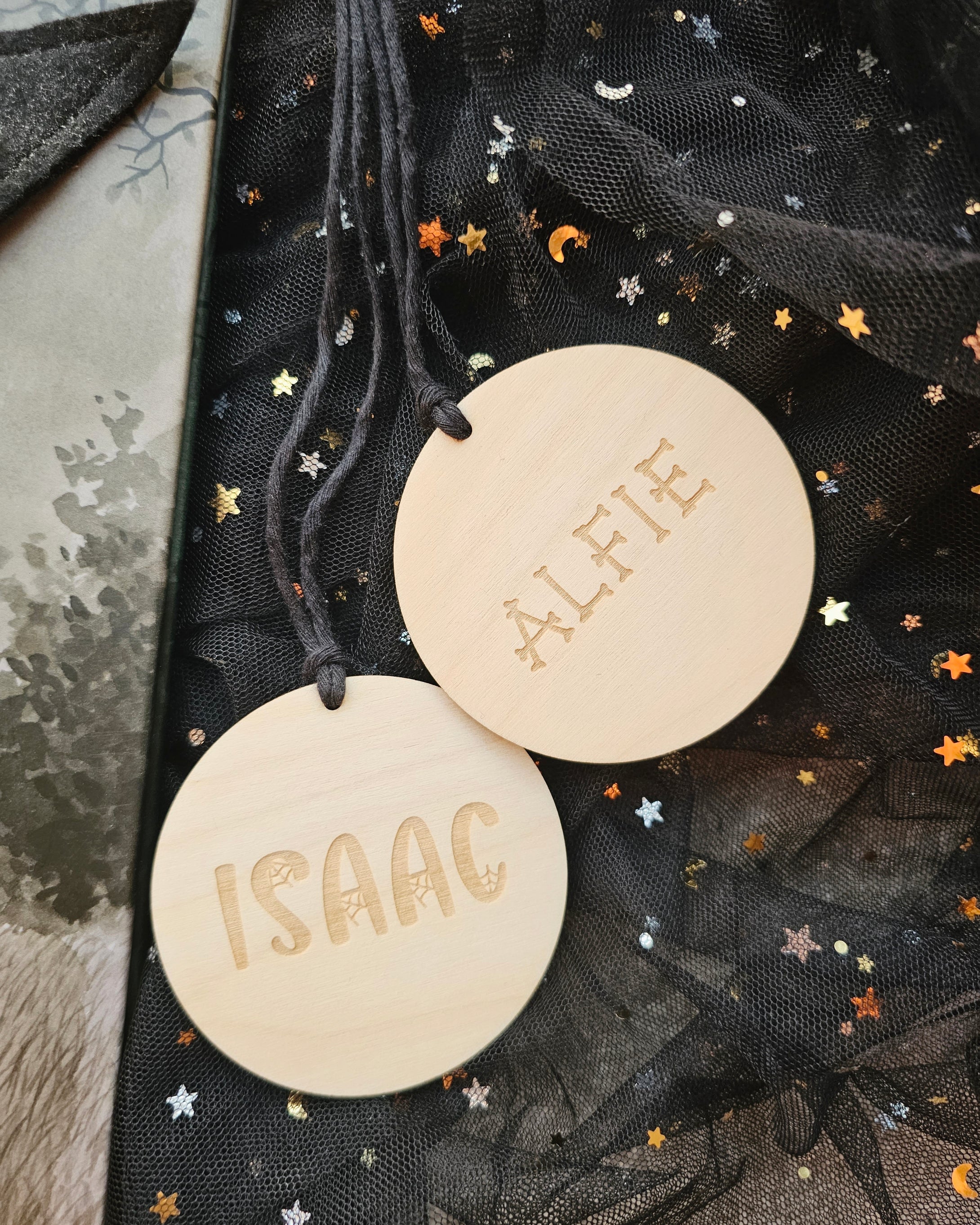 Halloween Gift Tags | Personalised Wooden Tags