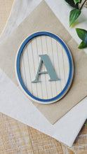 Load image into Gallery viewer, Striped Letter Plaque – Personalised Monogram
