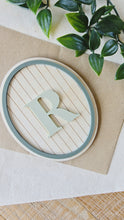 Load image into Gallery viewer, Striped Letter Plaque – Personalised Monogram
