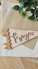 Load image into Gallery viewer, Floral Name Pennant Sign
