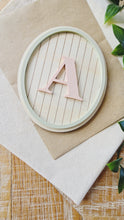Load image into Gallery viewer, Striped Letter Plaque – Personalised Monogram
