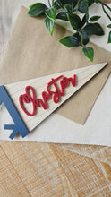 Load image into Gallery viewer, Personalised Stripe Pennant Sign
